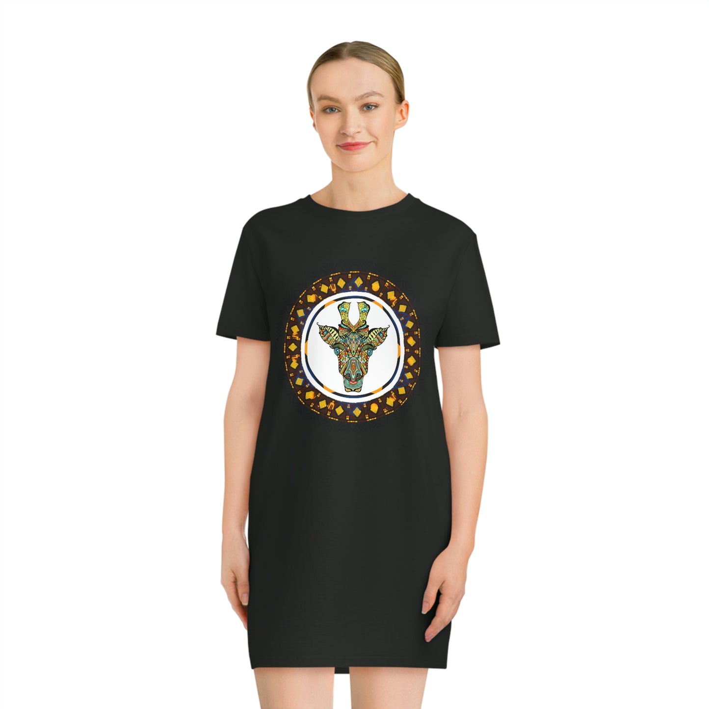 Tribal Giraffe T-Shirt Dress (Eco-Friendly)