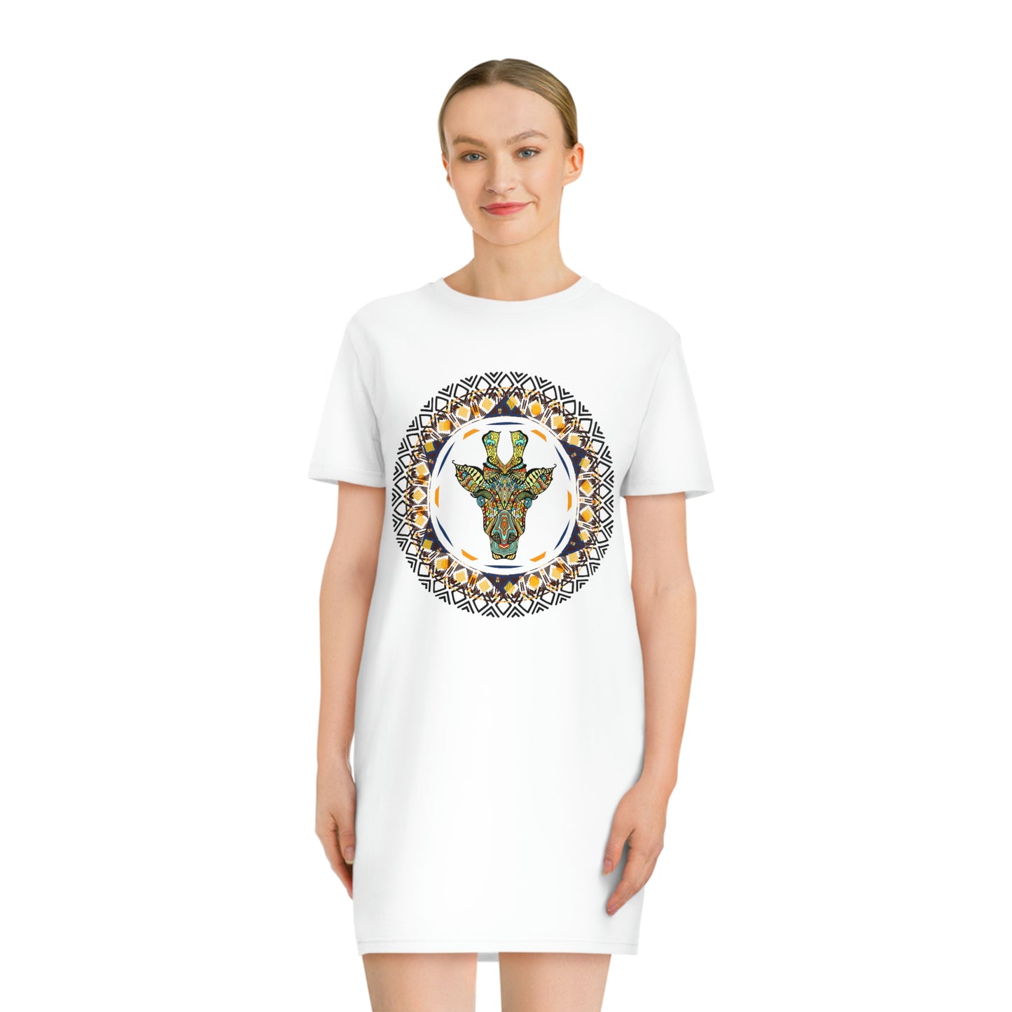 Tribal Giraffe T-Shirt Dress (Eco-Friendly)