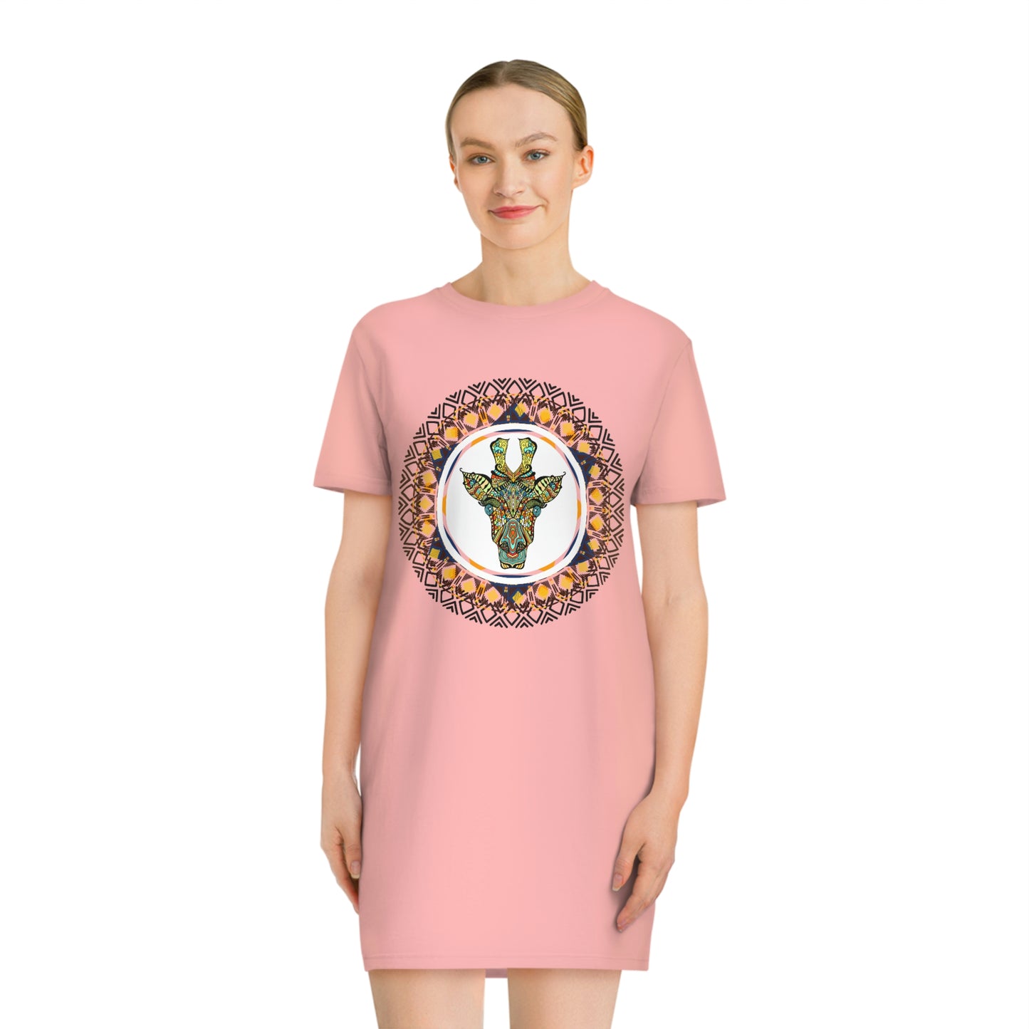 Tribal Giraffe T-Shirt Dress (Eco-Friendly)