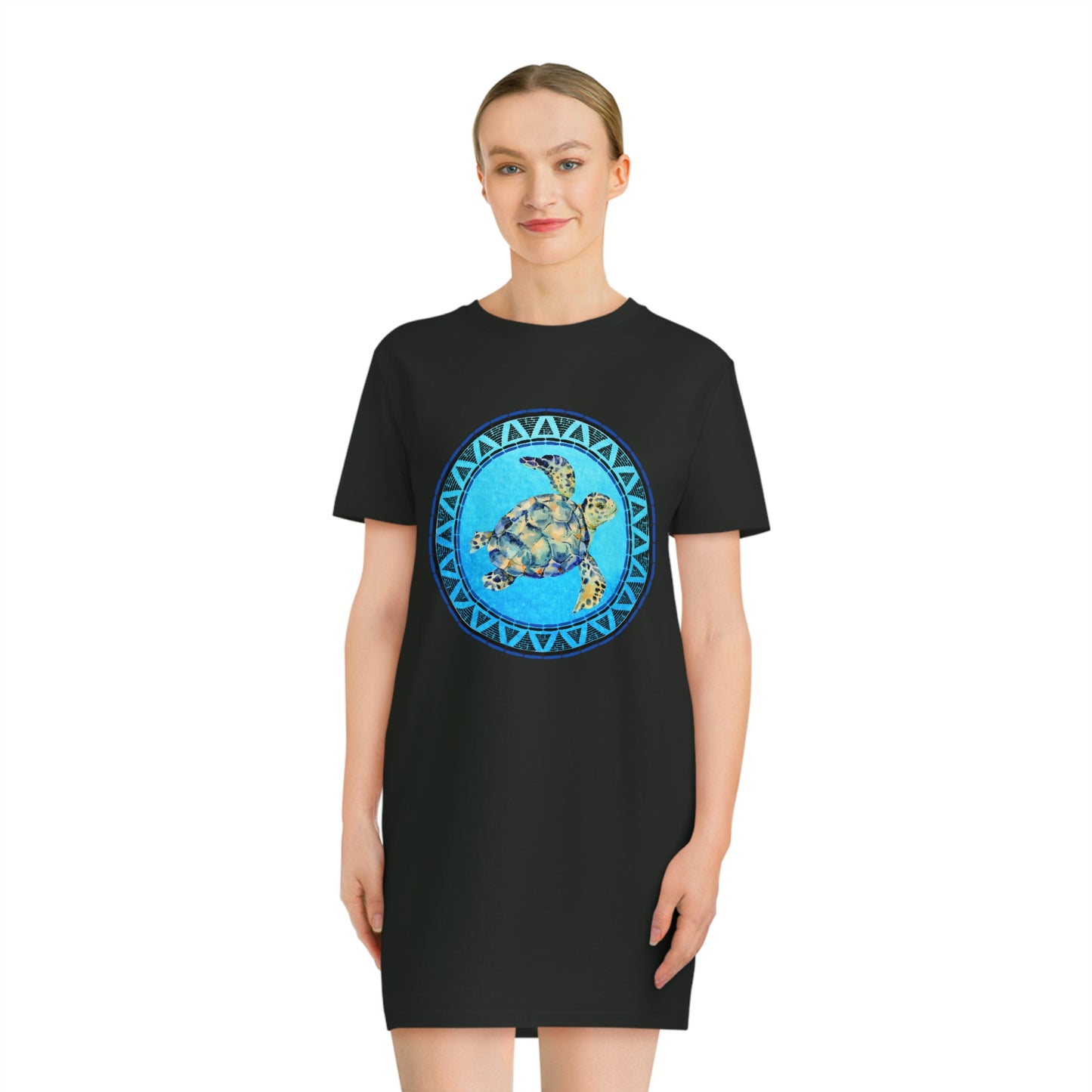 Majestic Sea Turtle T-Shirt Dress (Eco-Friendly)