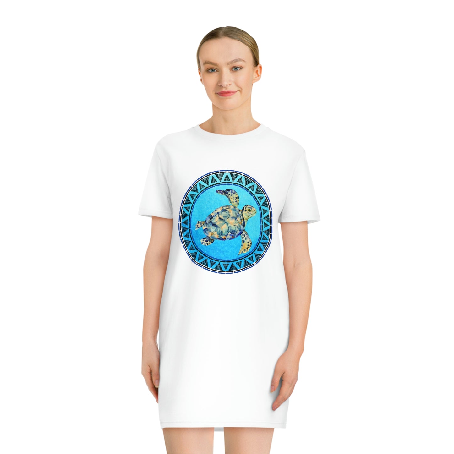 Majestic Sea Turtle T-Shirt Dress (Eco-Friendly)