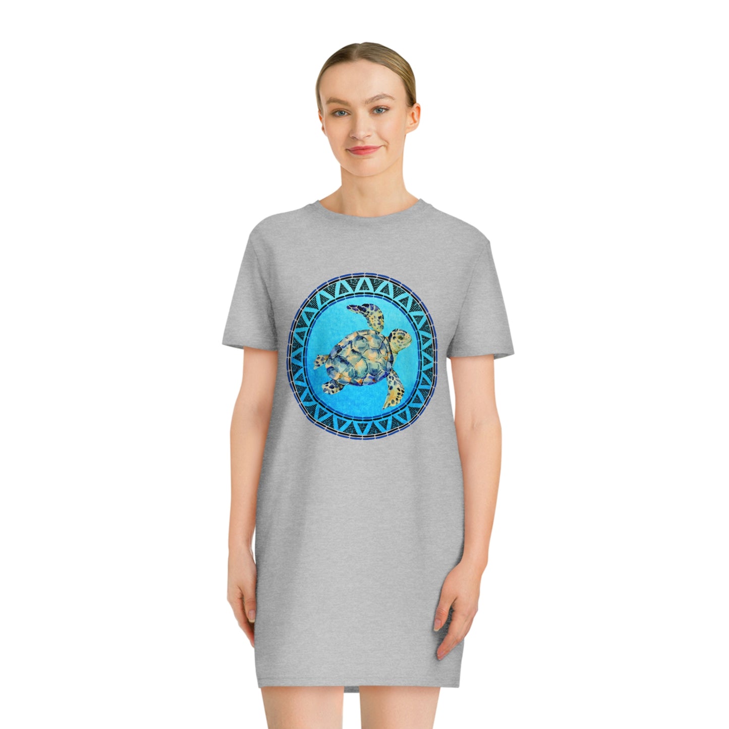 Majestic Sea Turtle T-Shirt Dress (Eco-Friendly)